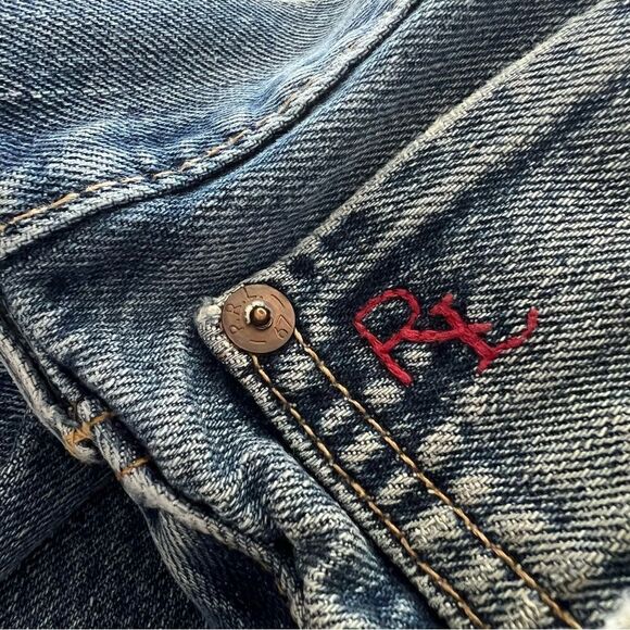 Polo Ralph Lauren Hampton Straight Leg Jeans Relaxed Fit Distressed - Picture 10 of 15